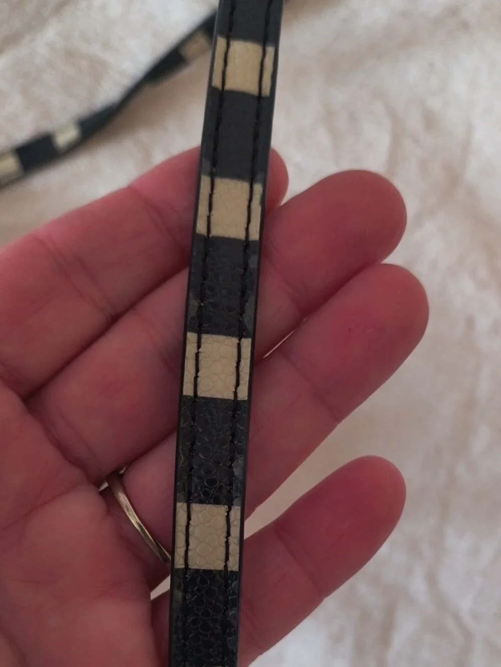 Kate Spade Navy and Cream Striped Crossbody Bag